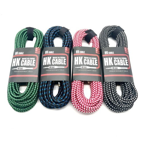 HK Cable 10M Guitar Leads 1/4 inch 6.5 mm mono phono jack (New)