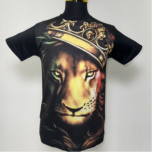 King Leo the Lion T-Shirt Hip Hop Urban Fashion Street Wear Black Size: M/L/XL/2XL [Size: M - 40in/102cm Chest]