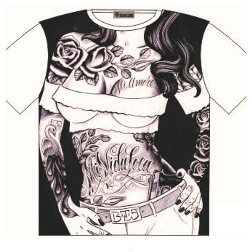 T Shirt My life tattoo Street Fashion Mens Ladies  AU STOCK [colour: Black] [Size: M - 40in/102cm Chest]