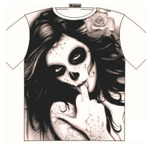 Voodoo tattoo lady with attitude T Shirt Street Fashion Mens Ladies  AU STOCK [colour: Black] [Size: M - 40in/102cm Chest]