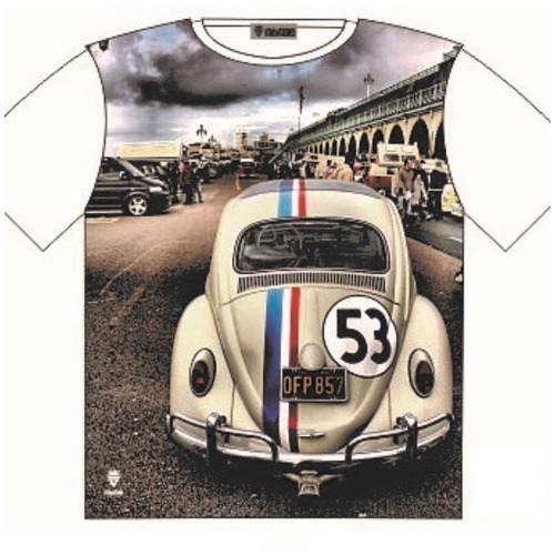 T-Shirt 53 herbie love bug VW Street Fashion Mens Ladies BLACK T [Size: M - 40in/102cm Chest]