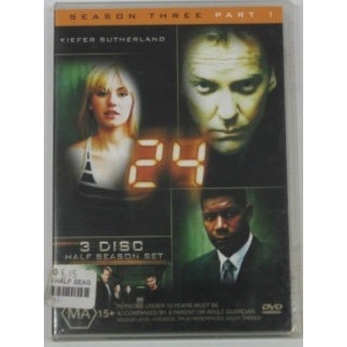 24 SEASON THREE PART ONE 3-Disc Half Season Set Kiefer Sutherland DVD R4 PAL