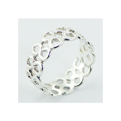 Sterling Silver Side-to-Side Infinity Band Ring 2.86 Grams [Size: 7/54]
