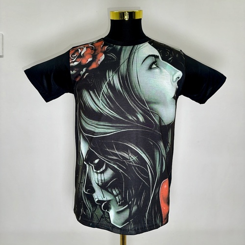 Angel Devil Girl T-Shirt Rap Hip Hop Urban Fashion Street Wear Black Size: M/L/XL/2XL [Size: M - 40in/102cm Chest]