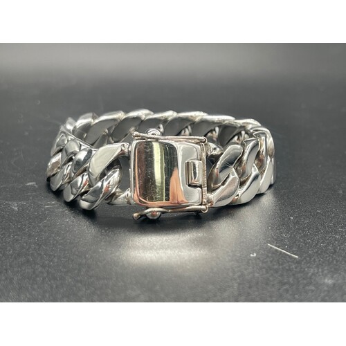 Mens 925 Sterling Silver Curb Link Bracelet (NEW)