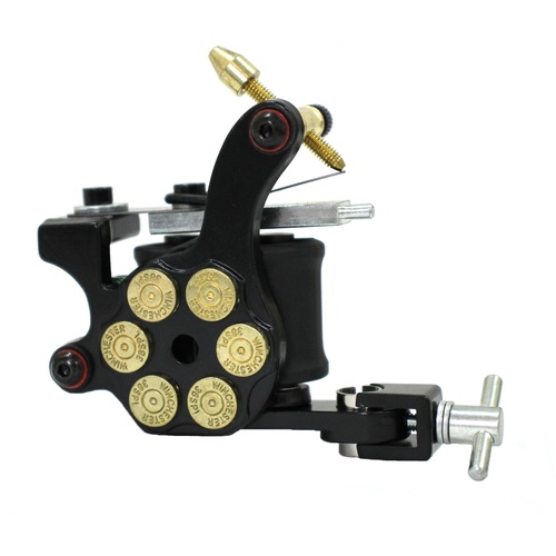 Tattoo Machine Gun Lining and Shading 10-Wrap Coil Pro Bullet Style BLACK
