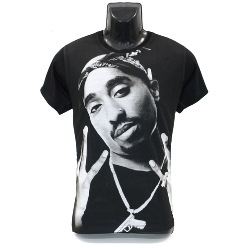 Tupac Shakur 2Pac T-Shirt Rap Hip Hop Thug Life Black Size: M/L/XL [Size: M]