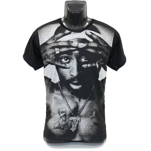 Tupac Shakur 2Pac T-Shirt Rap Hip Hop Thug Life Black Size: M/L/XL [Size: M]