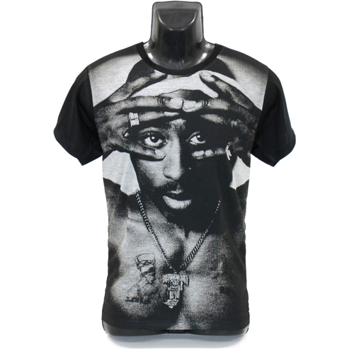 Tupac Shakur 2Pac T-Shirt Rap Hip Hop Thug Life Black AU Stock Size: M/L/XL [Size: M - 40in/102cm Chest]