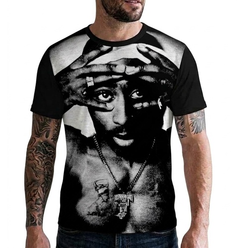 Tupac Shakur 2Pac T-Shirt Rap Hip Hop Thug Life  [Size: M]